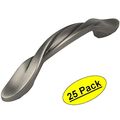 Cosmas 9009as Antique Silver Twist Cabinet Hardware Handle Pull 3 Hole Centers 25 Pack 