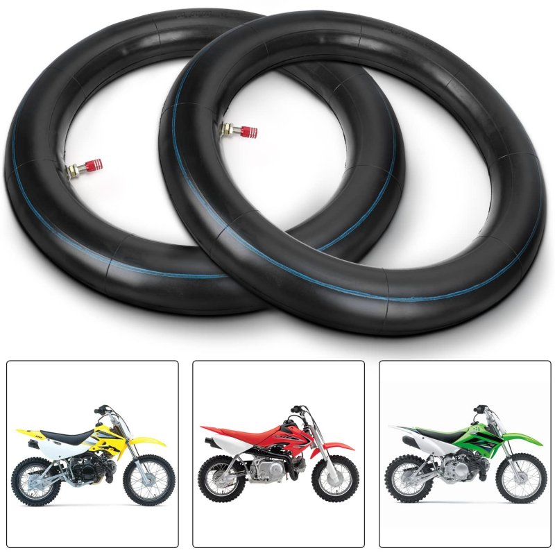 Rear Inner Tube 80 100-12 3 00-12 For Pit Dirt Bike Fits Ssr Klx110 Pw80 Ttr90 Xr50 Crf50 Drz110 And Qg-214 2 Pack With Valve
