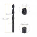 Uxcell 6542 High Speed Steel Straight Shank Twist Jobber Drill Bit Fully Ground Black Oxide Bits 9 6mm Diameter 125mm Total