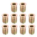 Wood Furniture M6x15mm Threaded Insert Nuts Interface Hex Socket Drive 25pcs 