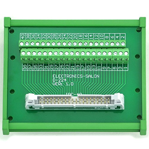 Electronics-salon Idc-40 Din Rail Mounted Interface Module Breakout Board Terminal Block