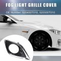 A Absopro Left Right Side Fog Light Grille Cover Trim 520400t010 520300t010 For Toyota Venza 2013 2014 2015 2016 Black 1 Pair