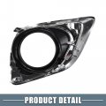 A Absopro Left Right Side Fog Light Grille Cover Trim 520400t010 520300t010 For Toyota Venza 2013 2014 2015 2016 Black 1 Pair