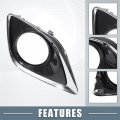 A Absopro Left Right Side Fog Light Grille Cover Trim 520400t010 520300t010 For Toyota Venza 2013 2014 2015 2016 Black 1 Pair