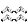 4 Sets End Rail Clamps 1 8 Inch Pipe Fitting Chain Link Fence Clamp Fit For 1 1 28mm Od With Screw And Nuts Silver Total Size 
