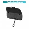 Uxcell Rear Bumper Tow Hook Cover For Mercedes Benz C-class W205 2015-2020 Eye Cap No A2058850224 Black
