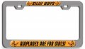 Silly Boys Airplanes Are For Girls Ch 3d Metal License Plate Frame Auto Suv Truck Tag Holder B54 