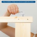 4pcs Bed Frame Bolts M6 X 90mm Hex Socket Head Screws Barrel Nuts Bunk Furniture With Rice-shaped Nut For Chairs Cots Silver