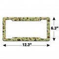 Land Animals Gorilla Lion Fox Giraffe Pattern License Plate Tag Frame