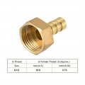 Uxcell Brass Hose Barb Fitting Connector 10mm G1 2 Female Thread Pipe Adapter 2pcs