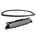 Glossy Black Front Hood Grille Surround Cover Trim Kits For R55 R56 R57 R58 R59 S Jcw Performance Upgrade Sports Car