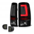 Black Smoke Premium Oled Tube Tail Light Full-led License Plate Lamp Assembly Replacement Bundle For 2000-2006 Chevy Tahoe 
