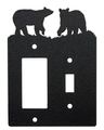 Bear Toggle Light Switch Single Gang Rocker-gfci Wall Plate Single With Gfci Rocker Black 