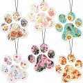 Tallew 12 Pack Car Air Freshener Dog Paw Shape Hanging Incense Chips Rearview Mirror Pendant Cute Pet Odor Eliminating For 