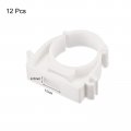 Uxcell 25mm Dia Pipe Clamps Clips Ppr Water Hose Fittings Tube Holder With Lock For Supply White 12 Pcs