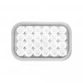 Grand General 77184 White Rectangular Pearl 24-led Back-up Sealed Light 