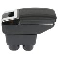 Center Console Cover For 2007-2011 Nissan Tiida Armrest Storage Box Black