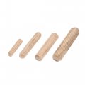 Wooden Dowel Pin 6x25mm 8x40mm 10x40mm 12x50mm Wood Kiln Dried Fluted Beveled Hardwood 92pcs 