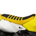 Striped Grip Gripper Seat Cover For Drz400 E Drz400s Drz400sm 2000 2024 Yellow Pvc Leather Non Slip Motorcycle Custom Fit 