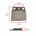Caltric Front Rear Brake Pads Compatible With Suzuki Ltr450 Lt-r450 Quadracer 450 2006 2007 2008 2009-2014