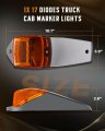 Amber Led Truck Cab Marker Light 17 Diodes Waterproof Clearance Side Trailer Lights For Freightliner Century Class Columbia And