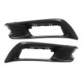 Hecasa Fog Light Bezel Bracket For 2012 Honda Civic Base Dx Ex-l Ex Gx Hf Lx Si Sedan Front Bumper Cover Kit Replacement