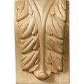 Ekena Millwork Corw03xx05baal 1 4-inch W X 2 3 D 5-inch H Medium Acanthus Leaf Block Corbel Alder 