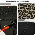 Oarencol Leopard Skin Windshield Sun Shade Animal Print Car Foldable Umbrella Sunshade Blocks Uv Rays Heat Keep Vehicle Cool 58