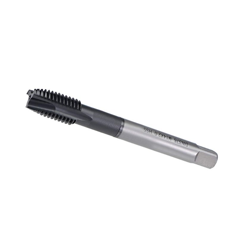 M14 X 2 Spiral Point Threading Tap H2 Tolerance High Speed Steel Ticn Coated Round Shank With Square End Din371 376 Metric