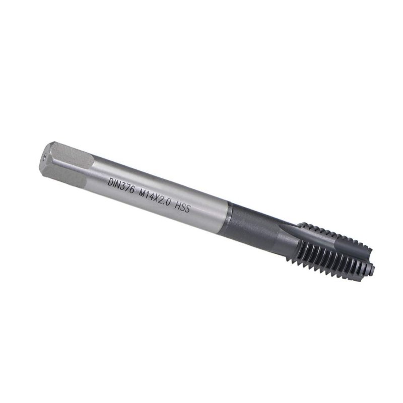 M14 X 2 Spiral Point Threading Tap H2 Tolerance High Speed Steel Ticn Coated Round Shank With Square End Din371 376 Metric