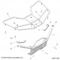 Polaris Atv Reflector Bracket Front Right Medium Gloss Black Genuine Oem Part 5261970-067 Qty 1