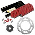 Caltric Red O-ring Drive Chain And Sprockets Kit Compatible With Suzuki Gsx-r750 X 1998 1999