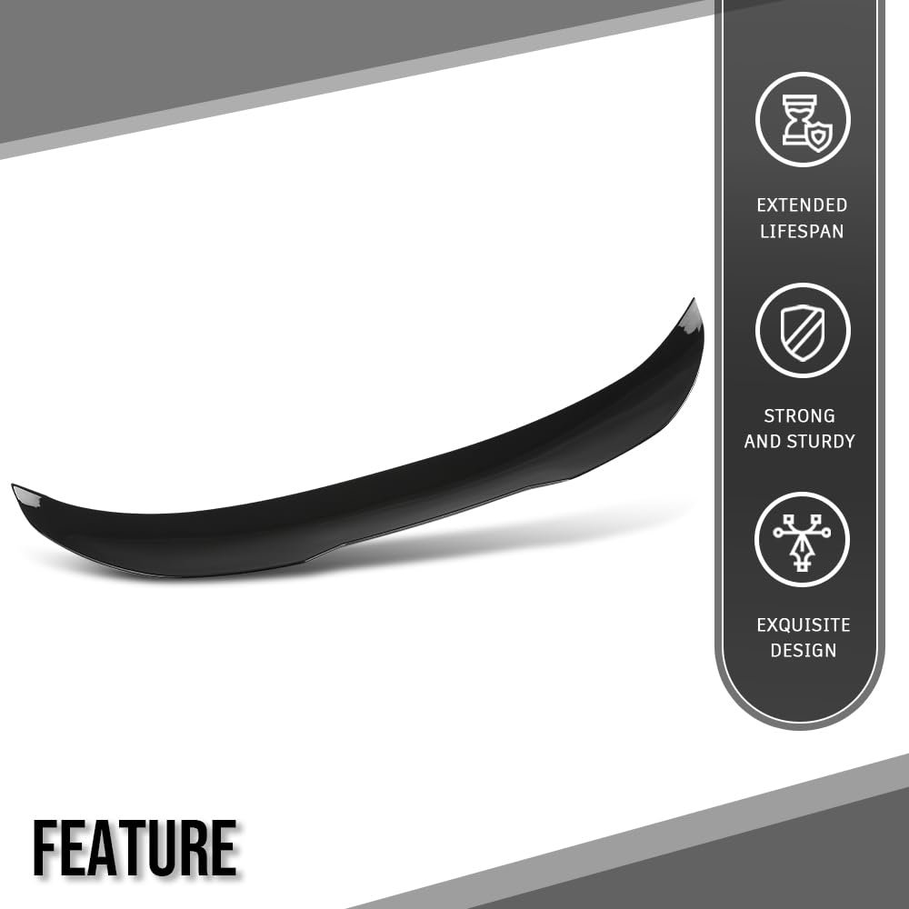 Rear Trunk Spoiler Wing For Bmw F80 M3 Sedan 2015 2018 And F30 3 Series 4 Door 2012 Gloss Black Polypropylene Pp Finish