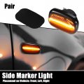 1 Pair Side Marker Turn Signal Light No 81730-02040 81731-02040 For Toyota Avensis Pre-facelift Pre-lci T250 2003-2006 Black
