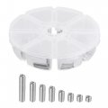 Slotted Set Grub Screws M4 Metric 304 Stainless Steel Flat Point Assortment Kit 1set 50pcs 
