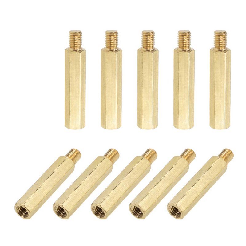 M6x35mm 8mm Male Female Brass Hex Pcb Motherboard Spacer Standoff For Fpv Drone Quadcopter Computer And Circuit Board 10 Pieces