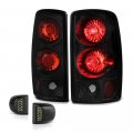 Black Housing Euro Style Tail Light Led License Plate Lamp Assembly Replacement Bundle For 2000-2006 Chevy Tahoe Suburban Gmc 