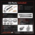 A-premium Engine Timing Chain Kit W Tensioner Sprocket Guide 94201s Dohc 4cyl 0 2 4l Compatible With Chevy Pontiac Buick Olds
