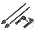 4pcs Front Inner Outer Tie Rod Ends Kit Suspension Steering End Ford Escape 2009-2012 For Mazda Tribute 2010-2011 Drag Link No 