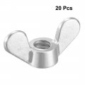 Uxcell 3 16 Wing Nuts Zinc Plated Fasteners Parts Screws Cymbals Butterfly Nut Silver Blue 20pcs
