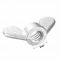 Uxcell 3 16 Wing Nuts Zinc Plated Fasteners Parts Screws Cymbals Butterfly Nut Silver Blue 20pcs