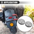 Motoforti Universal Motorcycle Bike Screw Mount Reflective Warning Reflector M6x1 0 Plastic White 1 Pair