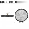 Motoforti Universal Motorcycle Bike Screw Mount Reflective Warning Reflector M6x1 0 Plastic White 1 Pair