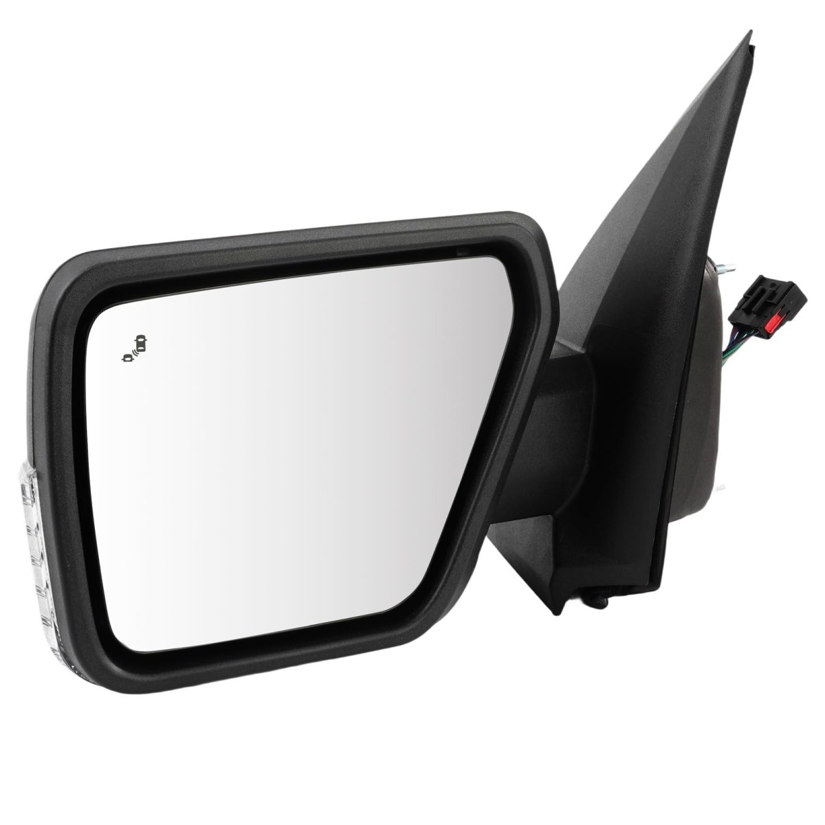 Tow Mirror 2021-2024 Ford For F150 Pickup Truck With Power Adjusted Heated Turn Singal Light Puddle Bilnd Spot Black Cap