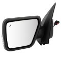 Tow Mirror 2021-2024 Ford For F150 Pickup Truck With Power Adjusted Heated Turn Singal Light Puddle Bilnd Spot Black Cap