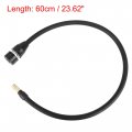 X Autohaux 60cm Flexible Tire Inflator Extension Hose Tube Valve Adapter Replacement With Female Thread For Car