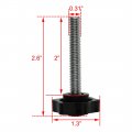 Uxcell 10 Pcs M8 X 50mm Leveling Feet Adjustable Threaded Pole Foot Furniture Glide