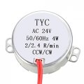 Uxcell Synchronous Motor Ac 24v 2-2 4rpm 50-60hz Ccw Cw 4w Reduction Gear