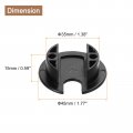 Uxcell 4pcs Cable Hole Cover 1-3 8 35mm Zinc Alloy Desk Wire Cord Grommet For Office Computer Organizer Black