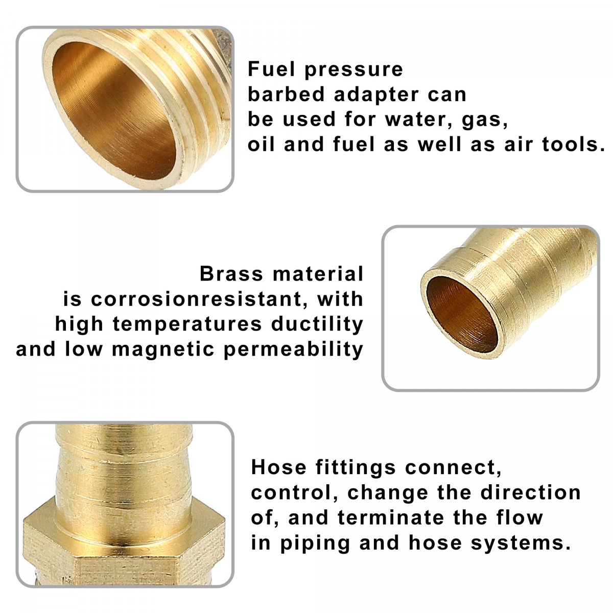 1 Pcs0mm Outer Diameter Barbed To 1 4 Bsp Hose Barb Tail Male Thread Adapter Brass Socket Compression Fittings